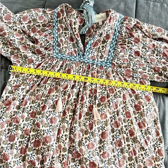 Cleobella Women’s Bohemian Magdalena Sunset Mini Dress With Tie Belt Size Large - Picture 5 of 9